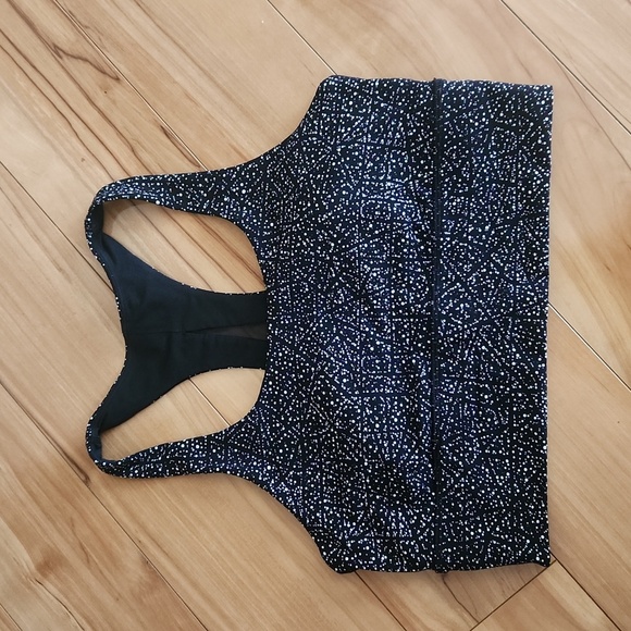 lululemon athletica Other - lululemon Invigorate Sports Bra Black White Mesh Size 10